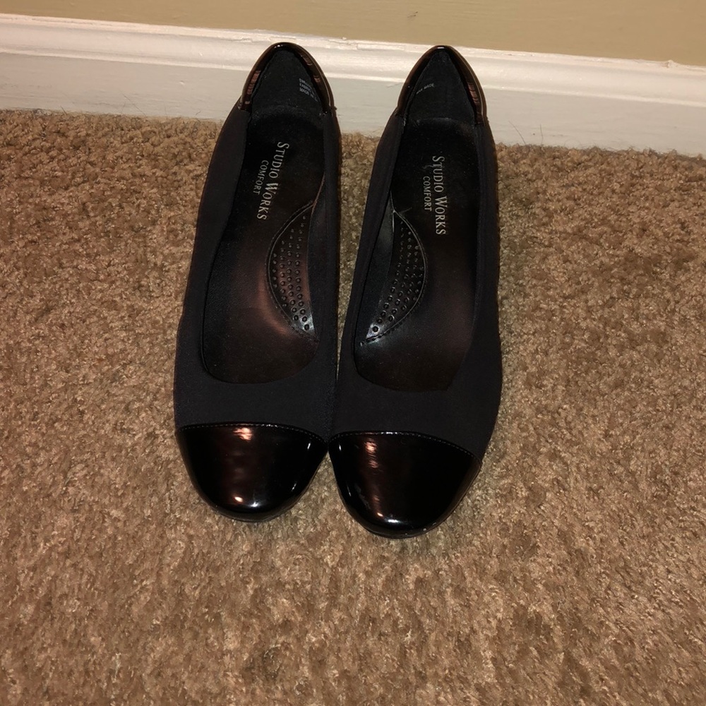 Studio Works Brand black Wedges